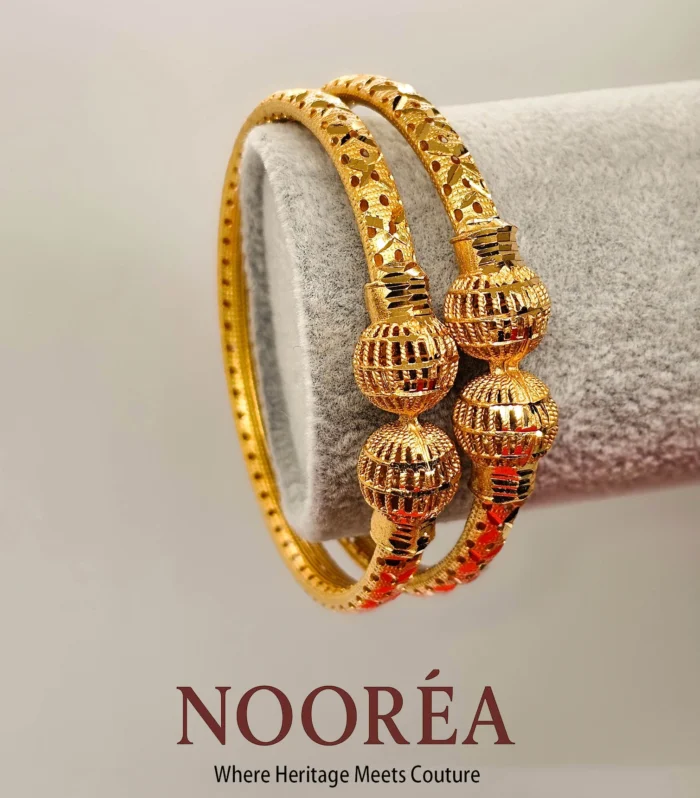 Golden Sphere Charm Bangles