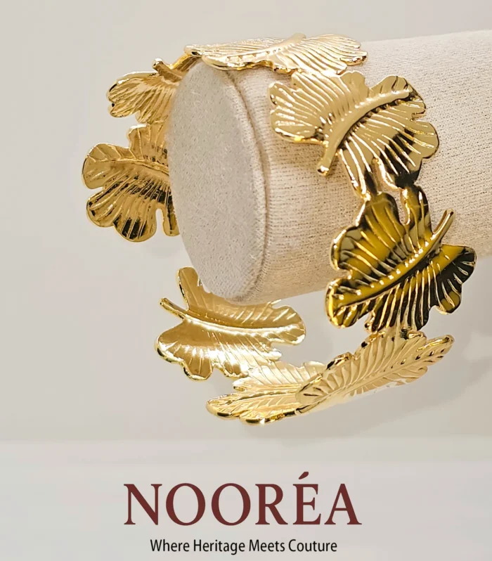 Feather Crown Open Bracelet