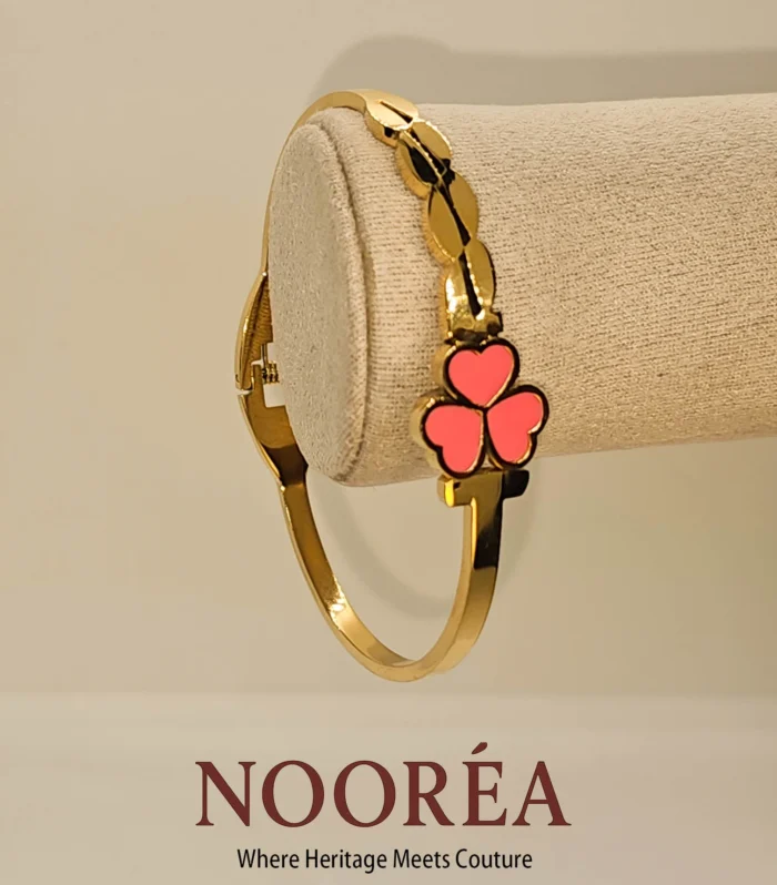 Blush Clover Charm Bracelet