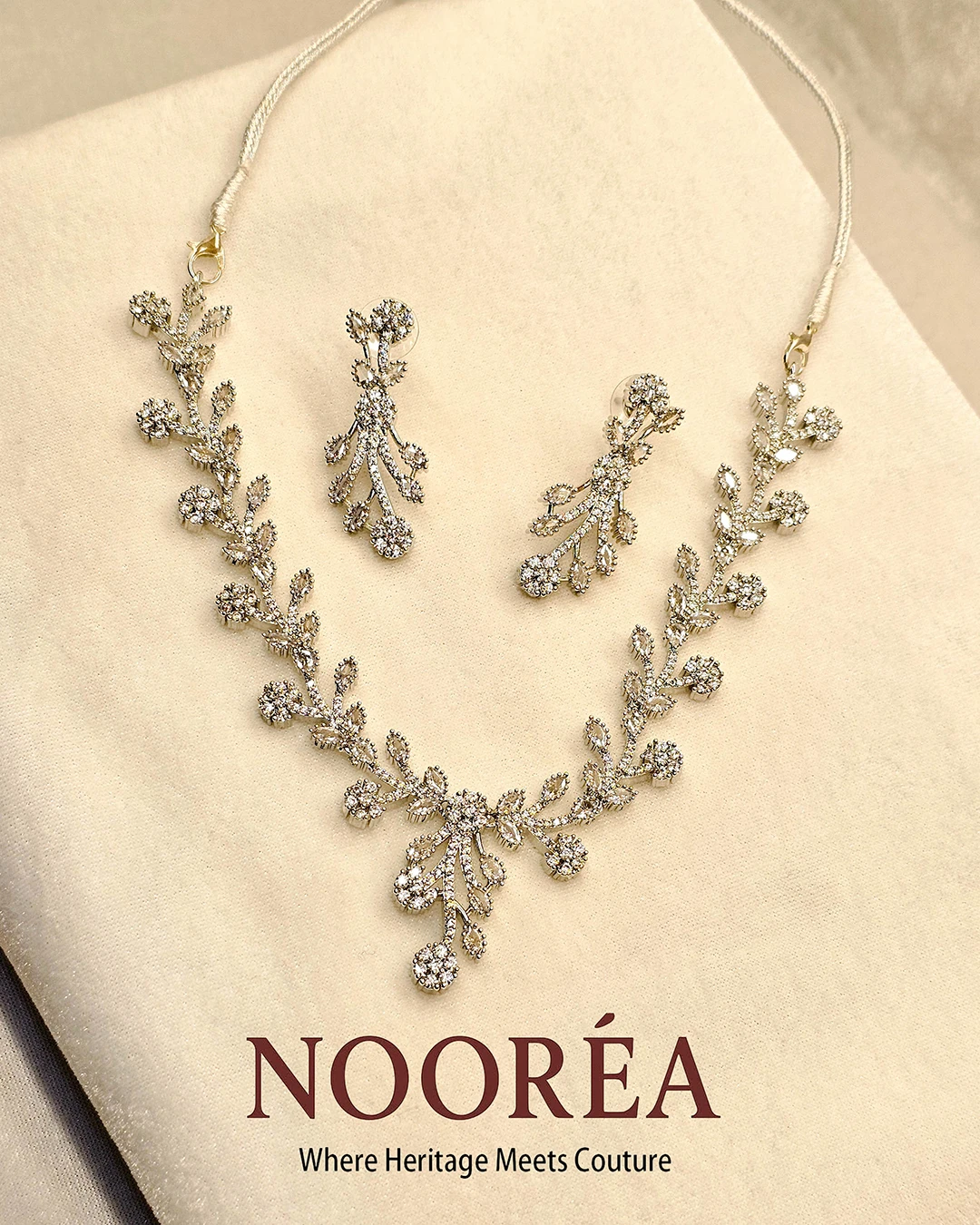 Silver Vine Crystal Set