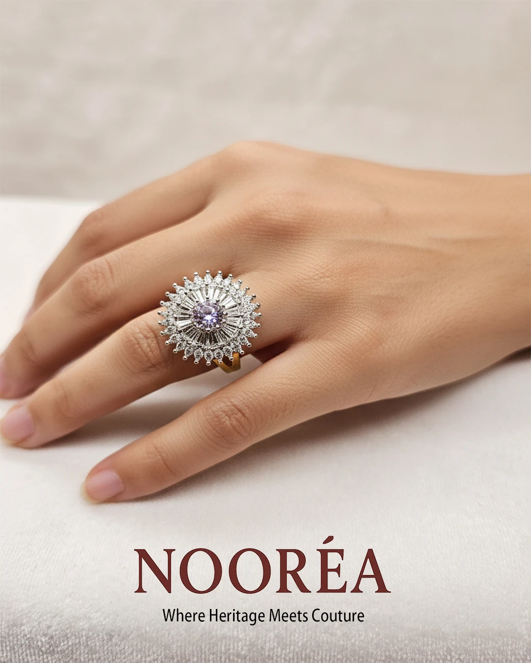 Starburst Crystal Ring